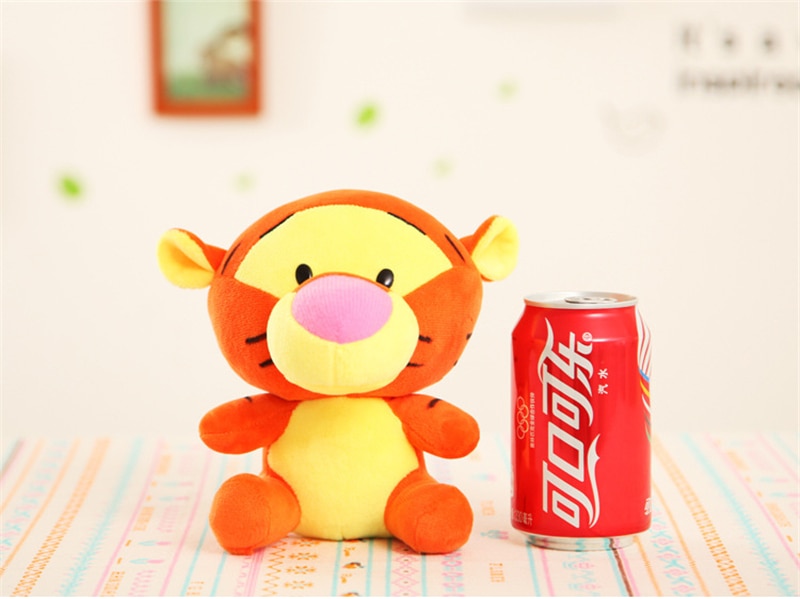 Disney 12-18cm Winnie the Pooh Bear Anime Cute Cartoon Plush Dolls Toys Keychain Pendant Kids Birthday Gift