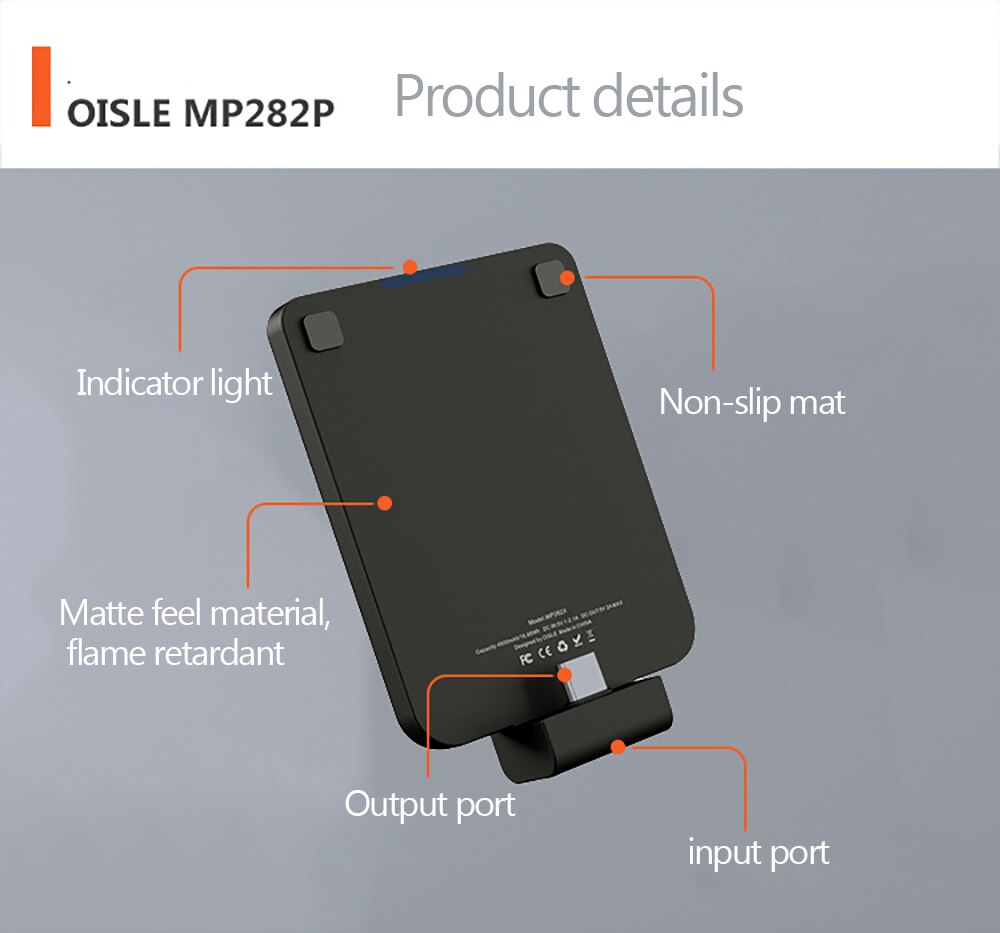 OISLE Mini Portable Back Clip External Battery Charger Cases Power Bank for iPhone X XS max 11 Pro/Samsung/Huawei/Xiaomi Banks
