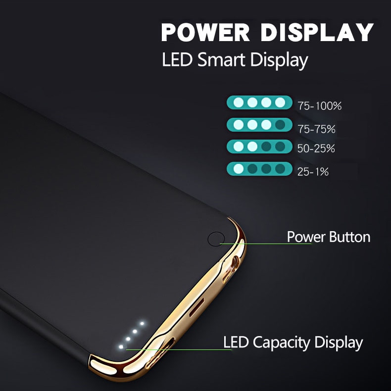 3500mah External battery Phone Charging Case For iPhone 6 6s 7 8 4000mAh External Phone battery Case For 6 6s Plus 7Plus 8Plus