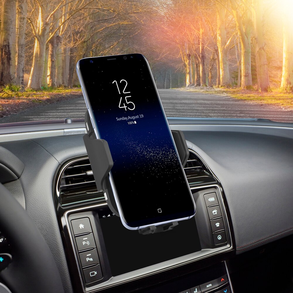 VIKEFON Qi Car Wireless Charger For iPhone Xs Max Xr X Samsung S10 9 Intelligent Infrared Fast Wirless Charging Car Phone Holder