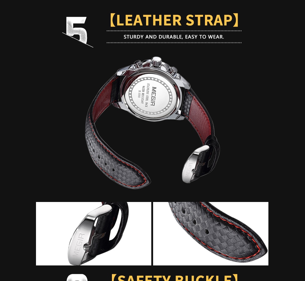 MEGIR Men's Watches Luxury Quartz Watch Men Fashion Luminous Army Waterproof Men Wrist Watch  Relogio Masculino 1010G