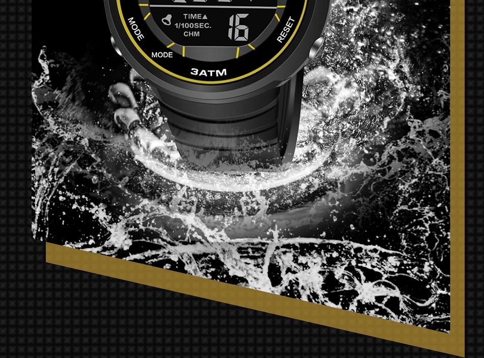 Shock Resistant Digital Watches Outdoor Sport  3ATM Waterproof Alarm Clock Canlender Black Light Tough Structure