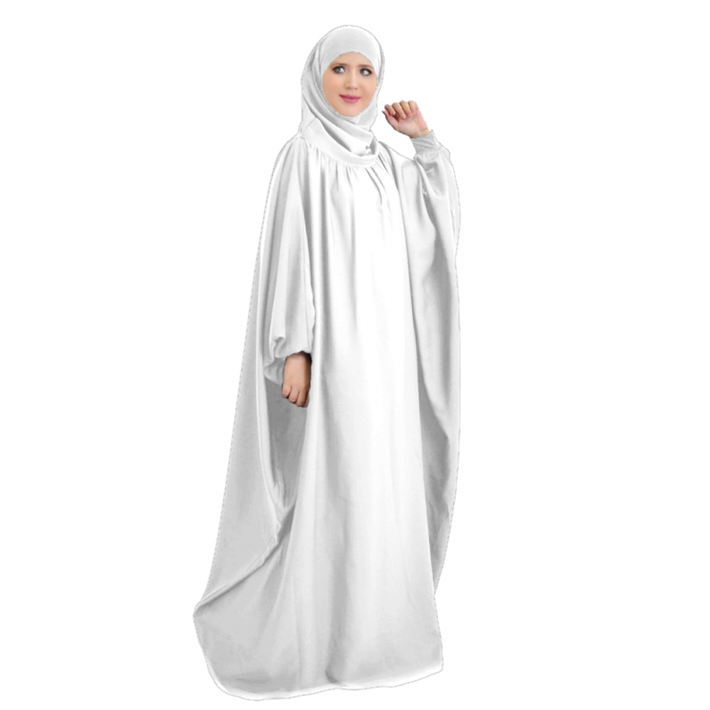 Muslim Women Khimar Full Cover Hooded Abaya Long Maxi Dress Islamic Prayer Robe Kaftan Jilbab Umrah Eid Ramadan Worship Service