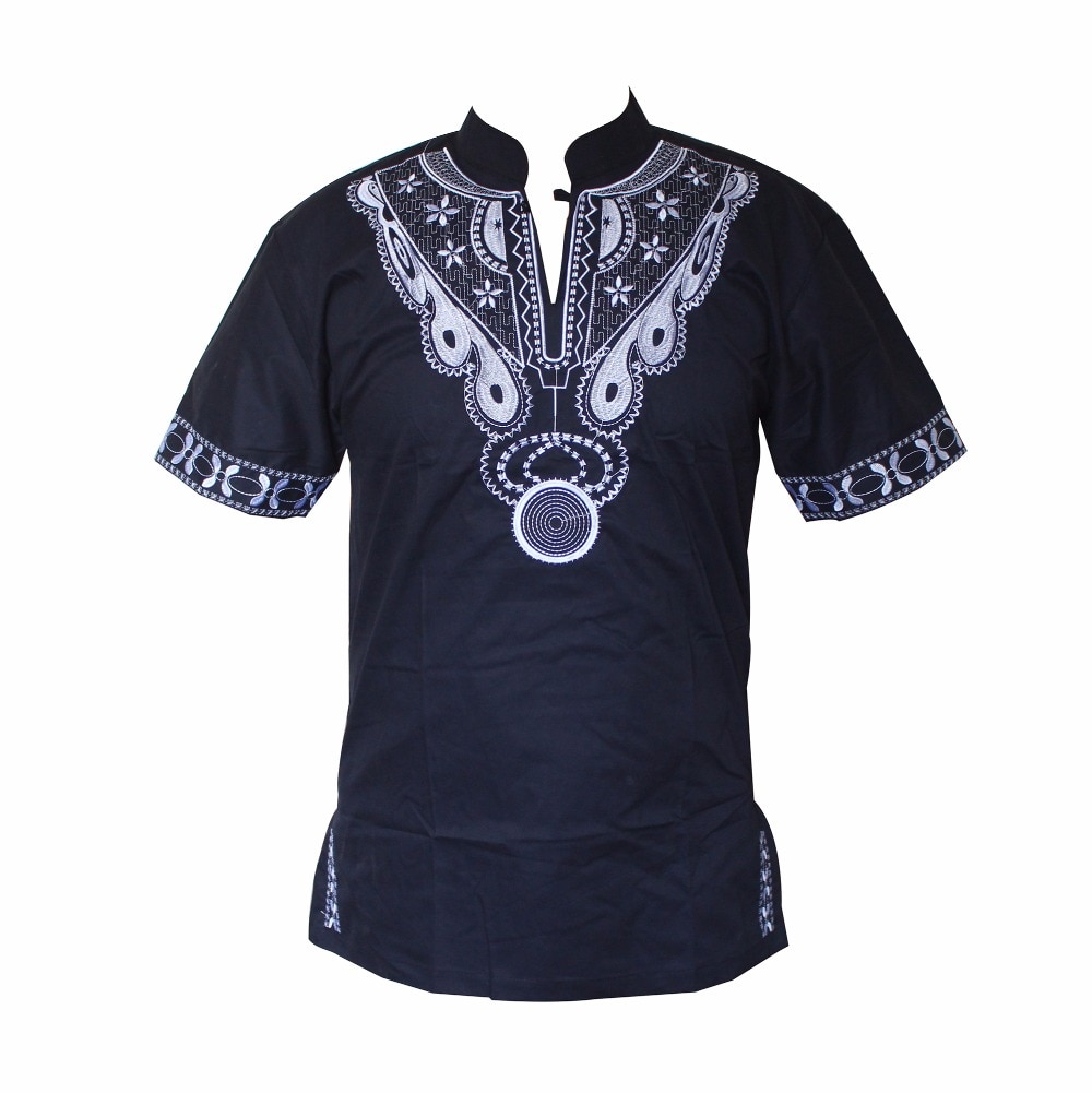 Dashiki ropa hombre kurta men Muslim t-Shirt African Haute Tribal Embroidered Ankara T-shirt рубашка мужская рубашка мужская