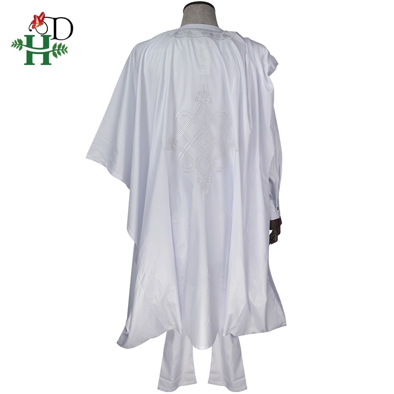 H&D no cap 2020 african men clothes dashiki robe shirt pant 3pcs suit embroidery african formal attire traditional agbada PH3231
