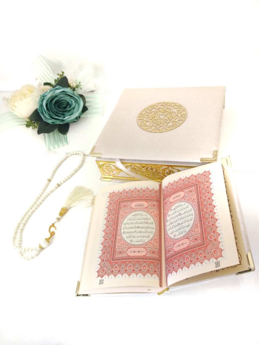 21 * 21 Ottoman Quran Set Islamic Gifts Velvet Coating On Wood Box Muslim Set Vedding Luxury Decoration Amin Favors Eid Mubarak