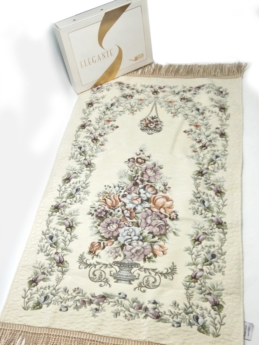 Thick Luxury Elegant Chenille Velvet Prayer Rug Umrah Hajj Islamic Muslim Gift Retail Worship Cover Qibla Cotton Lined Turkey