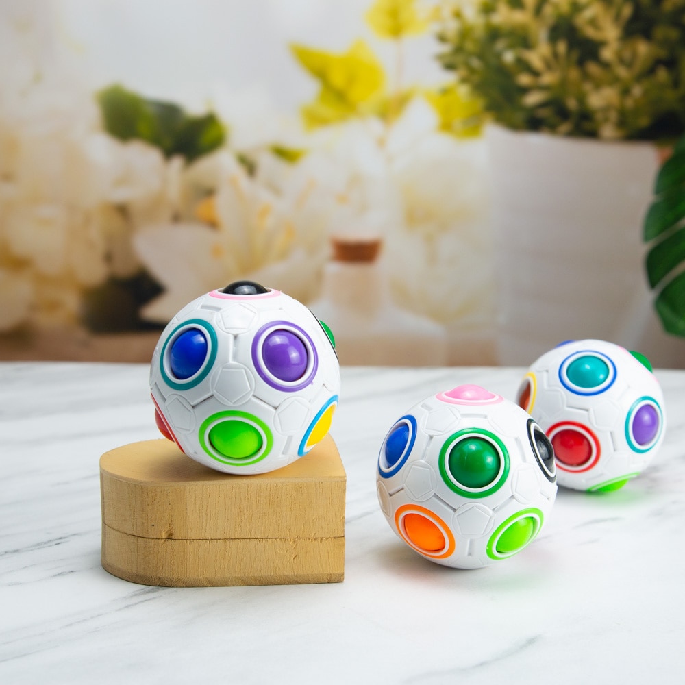 Antistress Cube Rainbow Ball Puzzles Football Magic Cube Educational Learning Toys for Children Adult Kids Stress Reliever Toys