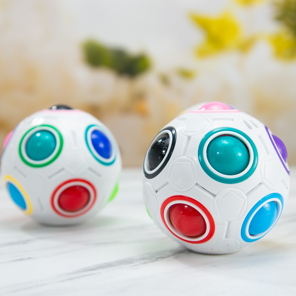 Antistress Cube Rainbow Ball Puzzles Football Magic Cube Educational Learning Toys for Children Adult Kids Stress Reliever Toys