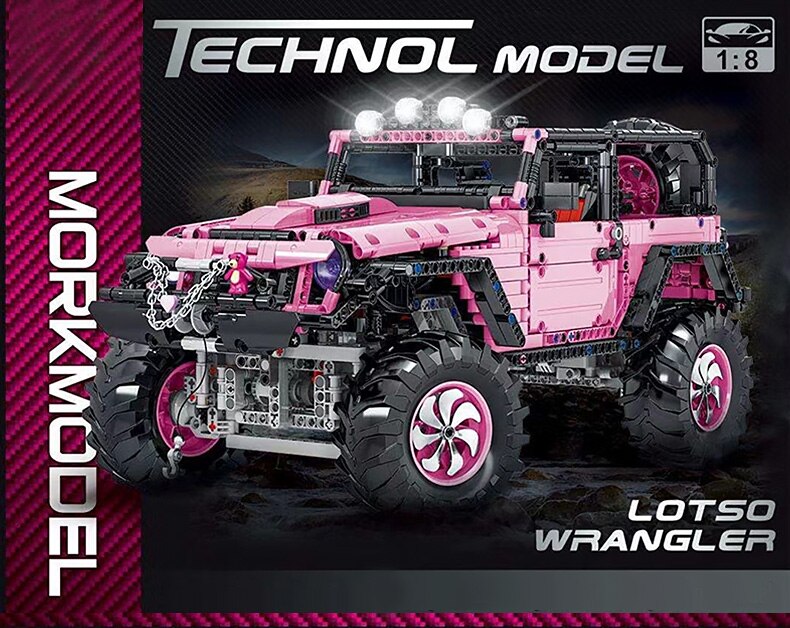 Creator Pink Off-road Vehicle Static Model Building Blocks Super Off-road Car Bricks Toys Holiday Gift For Adult