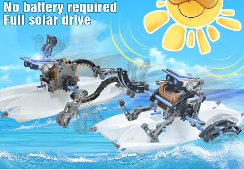 12 In1 High-tech Creative Intelligent Solar Energy Robot Science Educational Toys Birthday Winter Holiday Gift For Children