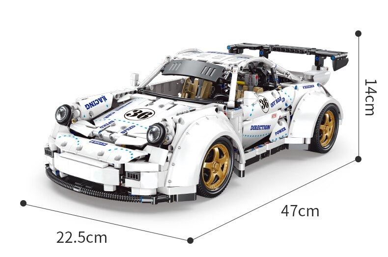 High-tech Expert MOC Famous Super Speed Car Building Blocks Racing Sport Vehicle Bricks DIY Set Toys Birthday Gift For Children