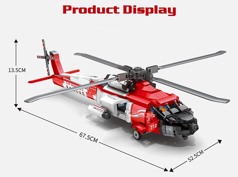 Ideas Creator Air Force Helicopter Building Blocks Military Plane Aircraft Bricks Educational DIY Set Toys Gift For Children