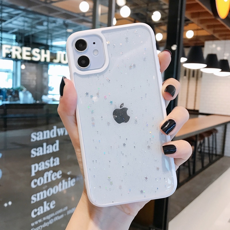 Twinkle Candy Transparent Phone Case For iPhone 11 12 mini Pro Max XS X XR 7 8 6 6S plus SE 2020 Soft Shockproof Cases Cover