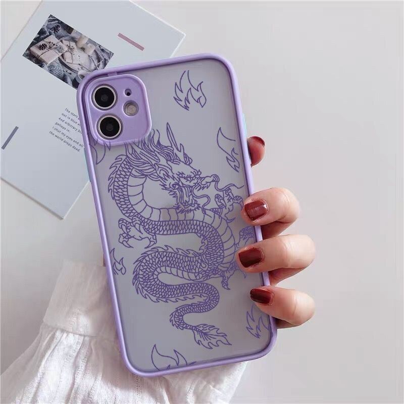 Remazy Fashion Dragon Animal Pattern Phone Case For iPhone 12 11 Pro XS MAX X 7 XR SE20 8 6Plus Hard Transparent Cover Matte Bag